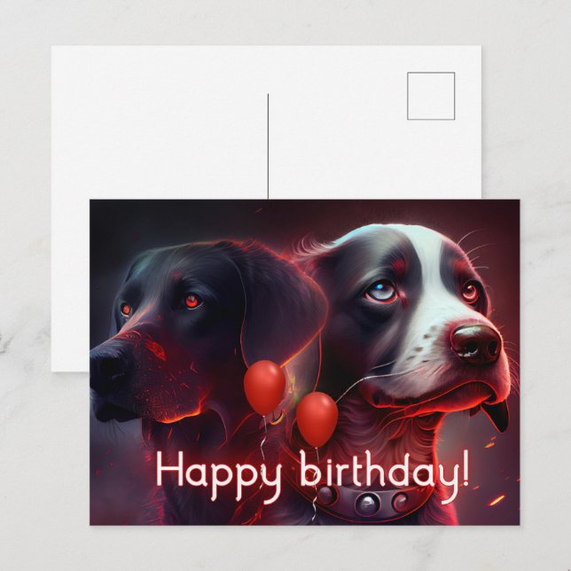 Postkarten Hund  (Vorne/Hinten)