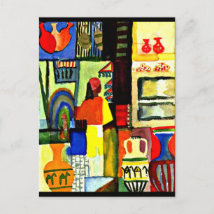 Postkarten-Klassiker/Vintage Art-August Macke 1 Postkarte