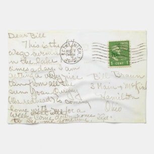 Postkarten-Küchenhandtuch Handtuch
