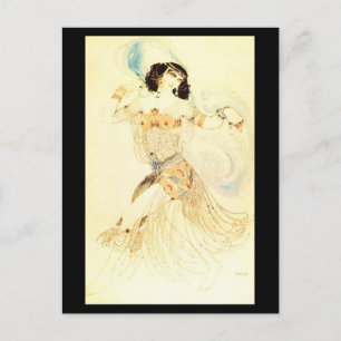 Postkarten-Kunst der Mode-Bakst 25 Postkarte