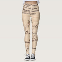 Postkarten-Leggings