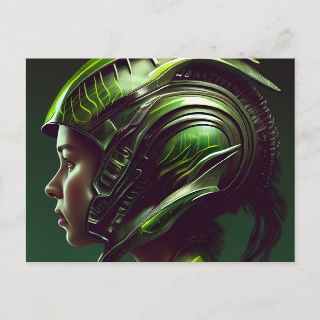 Postkarten Mädchen Futurismus (Vorderseite)