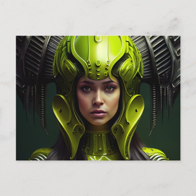 Postkarten Mädchen Futurismus (Vorderseite)