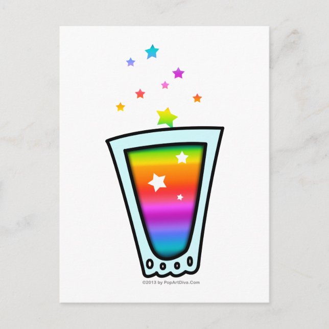 POSTKARTEN - RAINBOW-SCHUHGLAS (Vorderseite)