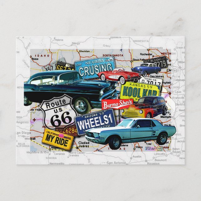Postkarten - Route 66_Klassiker (Vorderseite)