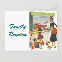 Postkarten-Vintage Retro Familie Renuion