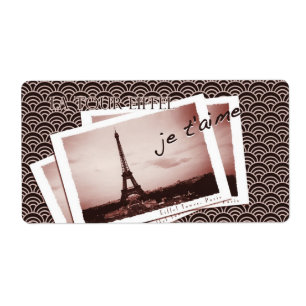 Postkarten von Paris Labels