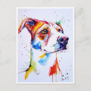 Postkarten - Wasserfarben Hund Welpe