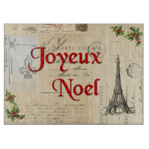 Postkarten-WeihnachtsSchneidebrett Paris Schneidebrett