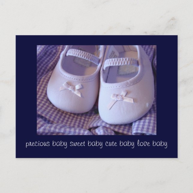 Postkarten Wertvoll Sweet Niedlich Baby Liebe Schu (Vorderseite)