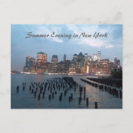 Postkartenaufnahme des Summer Abend in New York Postkarte