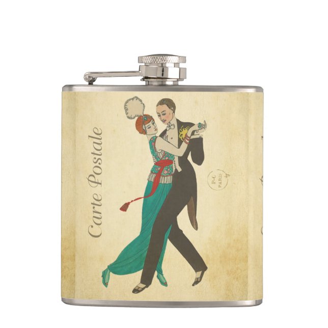 Postkartenflasche Flachmann (Vorderseite)