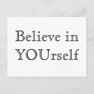 Postkarteninspiration. Glaube an dich selbst Postkarte