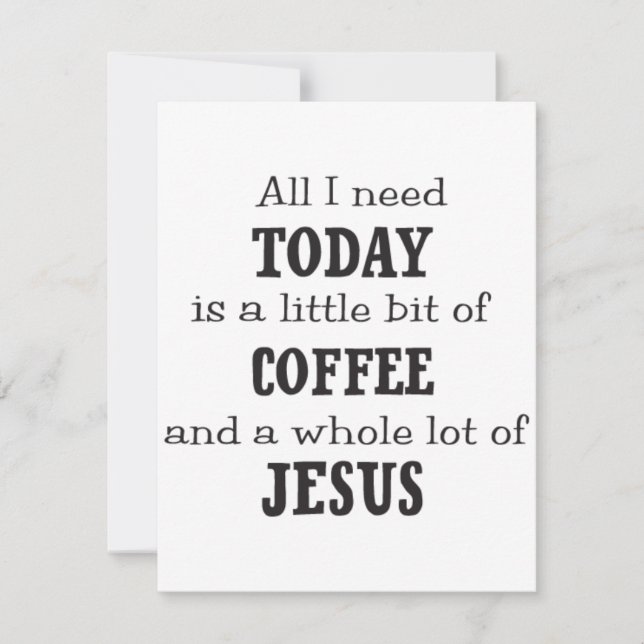 Postkartenkaffee und Jesus Feiertagskarte (Vorderseite)