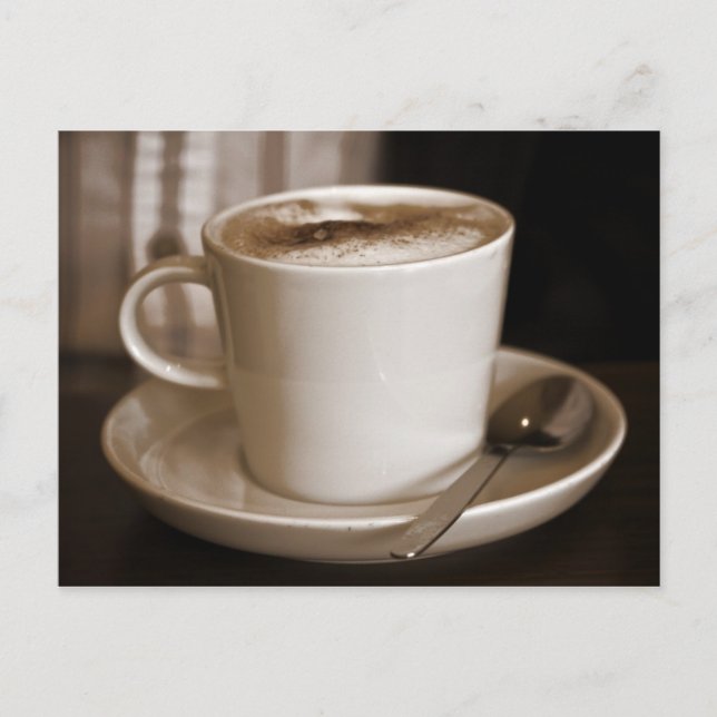 Postkartenkalender mit Kaffeetasse Postkarte (Vorderseite)