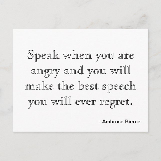 Postkartenmotivation - Wut Postkarte (Vorderseite)