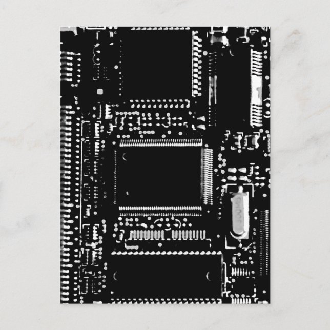 Postkartenportrait Circuit B&W Postkarte (Vorderseite)