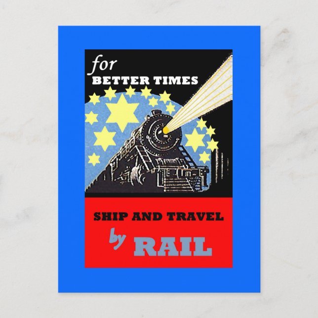 POSTKARTENPROMO FÜR VINTAGE ZUGREIFENREISEN UND POSTKARTE (Vorderseite)