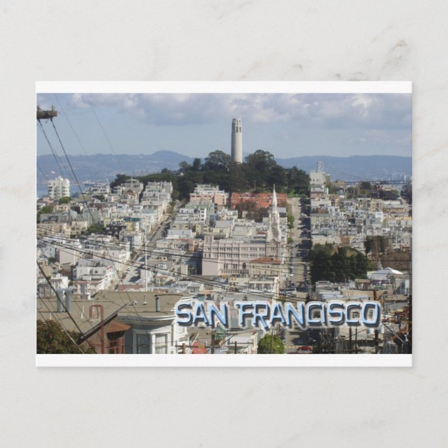 Postkartenstil San Francisco Postkarte (Vorderseite)