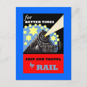 POSTKARTENWERBUNG FÜR REISE MIT DER ALTEN EISENBAH POSTKARTE
