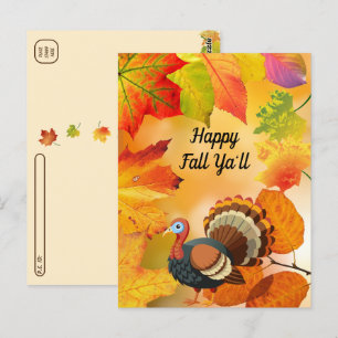Postkreuzung - farbiger Herbst / Fall Türkei Postkarte