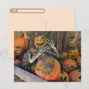 Postkreuzung - Pumpkin Ghoul Halloween Postcard Postkarte