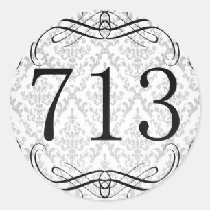 Postleitzahl 713 runder aufkleber