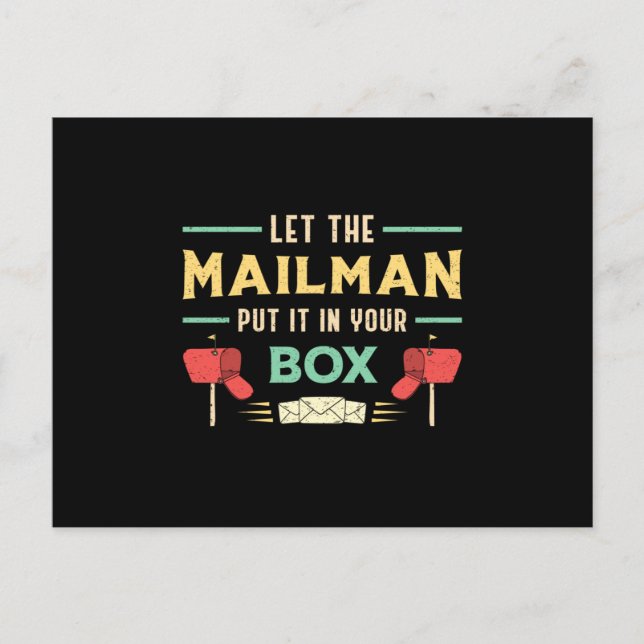 Postman Day Post Postman Mail Job Delivery Geschen Postkarte (Vorderseite)
