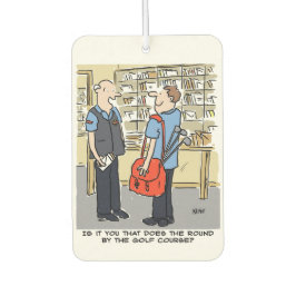 Postman hat einen Golfplatz in der Nähe Autolufterfrischer