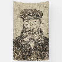 Postman Joseph Roulin (Sepia Sketch) (von van Gogh
