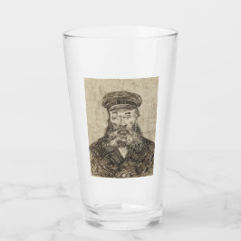 Postman Joseph Roulin (Sepia Sketch) (von van Gogh Glas
