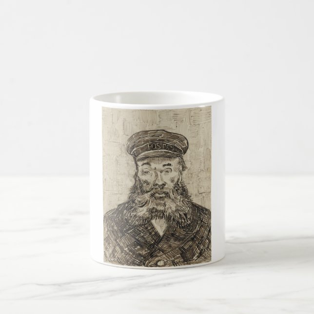 Postman Joseph Roulin (Sepia Sketch) (von van Gogh Kaffeetasse (Mittel)