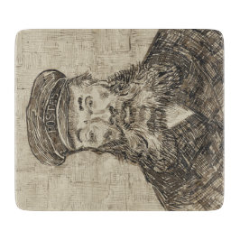 Postman Joseph Roulin (Sepia Sketch) (von van Gogh Schneidebrett