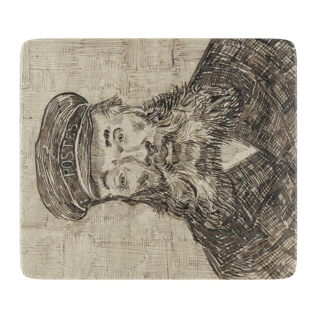 Postman Joseph Roulin (Sepia Sketch) (von van Gogh Schneidebrett (Vorderseite)