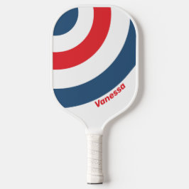 Postman Nostalgic Circle Streifen mit Namen Pickleball Schläger