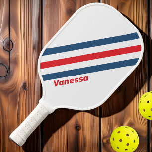 Postman Nostalgic Stripes mit Namen Pickleball Schläger