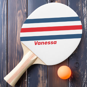 Postman Nostalgic Stripes mit Namen Tischtennis Schläger