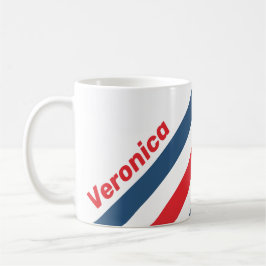 Postman Nostalgic Stripes with Name Kaffeetasse