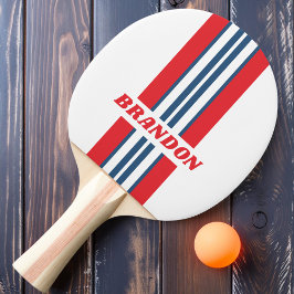 Postman Nostalgische Kundgebung Streifen mit Namen Tischtennis Schläger
