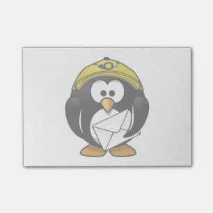 Postman Penguin Bird Cartoon Post-it Klebezettel
