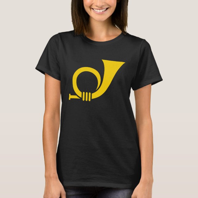 Postman Post Horn Mail Deliverer T-Shirt (Vorderseite)