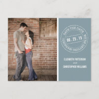 Postmark Wedding Foto Save the Date Postkarte