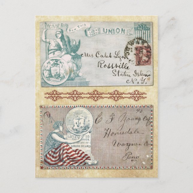 Postmarkierte Zivile Kriegsumschläge mit Kolumbien Postkarte (Vorderseite)