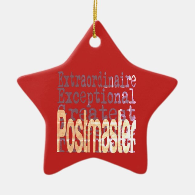 Postmeister Extraordinator Keramik Ornament (Vorne)
