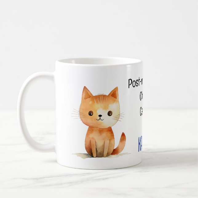 Postmenopausale Kinderkatze Lady für Kamala-Tasse Kaffeetasse (Links)
