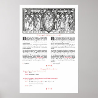 Postmesse Evangelium und Segen der Server poste Poster