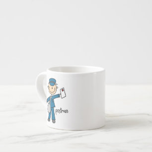 Postmitarbeiter-Strichmännchen Espressotasse