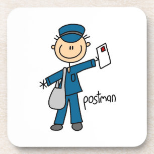Postmitarbeiter-Strichmännchen Untersetzer