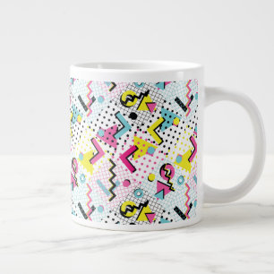 Postmoderne Memphis-Stilmuster Jumbo-Tasse