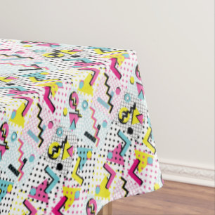 Postmoderne Memphis-Stilmuster Tischdecke